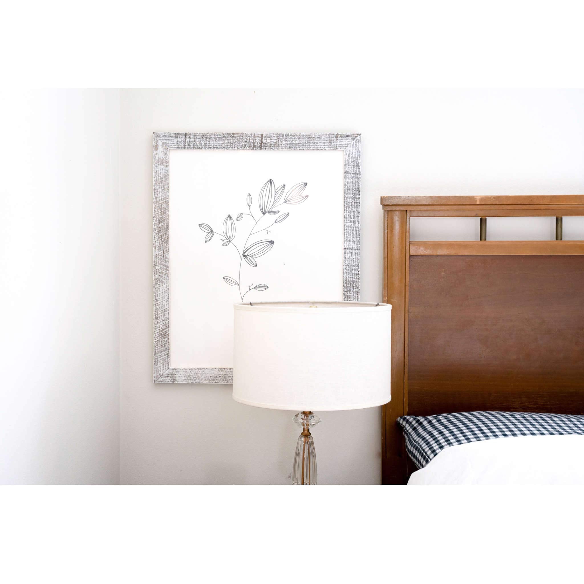 Barnwoodusa | Farmhouse 12X18 Picture Frame | 1 1/2 Inch Molding | 100% Reclaimed Wood | Rustic | White Wash