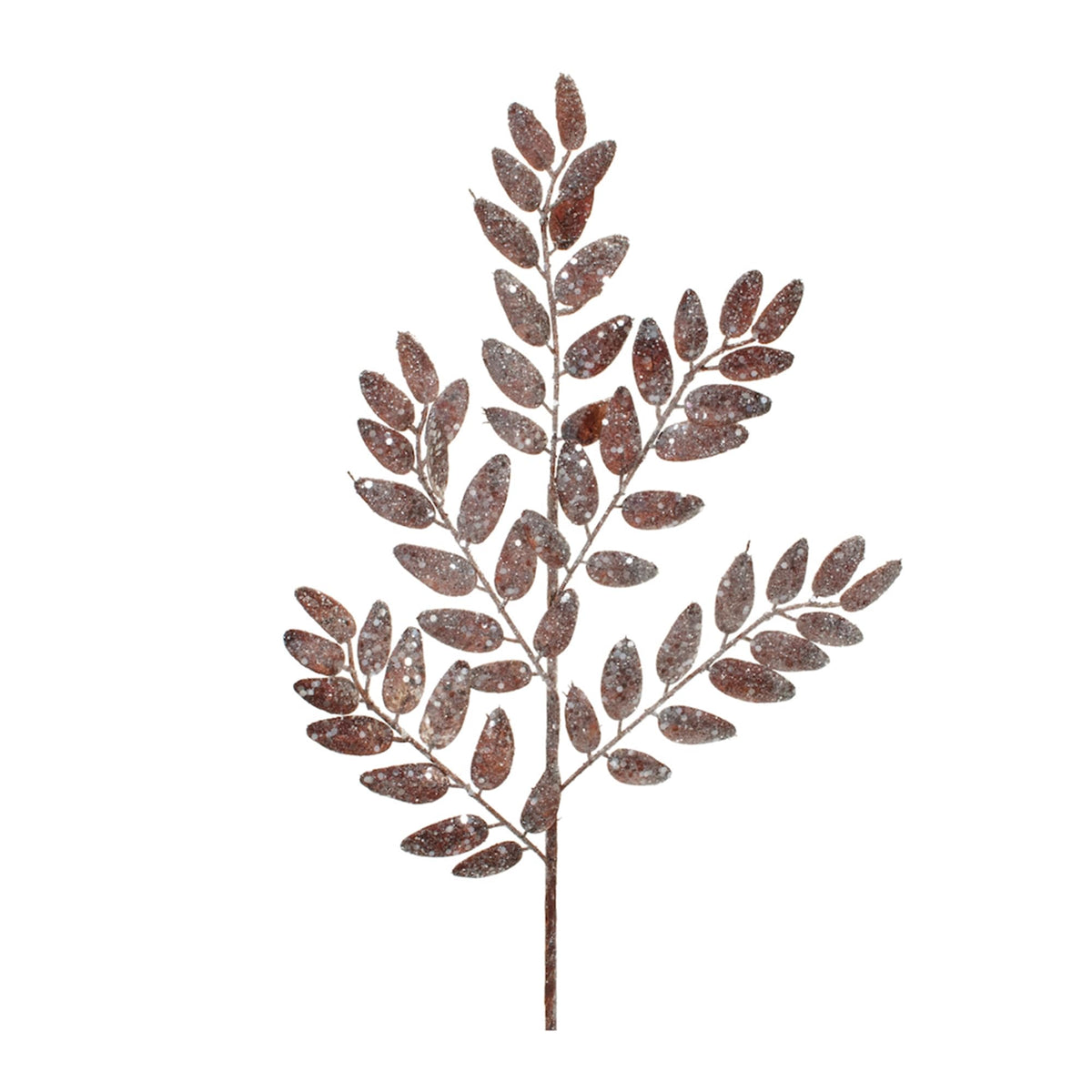 Melrose Glittered Leaf Artificial Christmas Sprays - 26.5' - Bronze Tone - Set of 6
