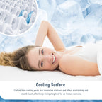 HOMTEC Queen Mattress Pad - Fitted Cooling & Breathable Deep Pocket (18-22") - Crystal Blue for Hot Sleepers, Model BCWQMPC