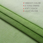 G2000 Sheer Curtains & Drapes 84 Inches Long Green And White Ombre Curtains For Bedroom Living Room Window Curtains Light Filter