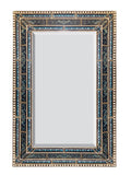 Afd Home 71" H Xl Black Blue Reverse Mirror Rectangular Glass Frame Beveled Wall Vanity
