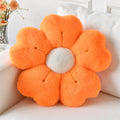 Ddliury Flower Pillow, Flower Shaped Pillow Decorative Throw Pillows For Bed Couch, Cute Daisy Pillow Dorm Decor Floor Seating Cushion (Orange, 19.6 Inches)