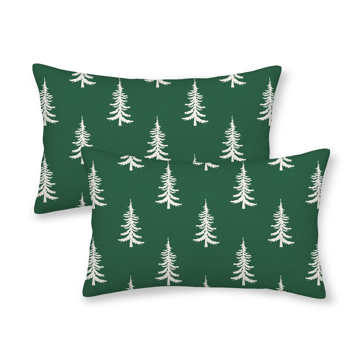 Cxmeifly Christmas Pillow Covers 12X20 Inch Set Of 2 Sage Green Cream Christmas Tree Decor Throw Pillows Winter Xmas Holiday Out