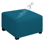 Easy-Going 100% Dual Waterproof Stretch Ottoman Cover 40x40x15inch Square Folding Storage Stool Furniture Protector Soft Slipcov