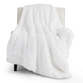 Bedsure Soft Fuzzy White Faux Fur Throw Blanket, 50X60 Inches, 640 Gsm