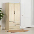 South Shore Haven 2-Door Storage Cabinet, Bleached Oak