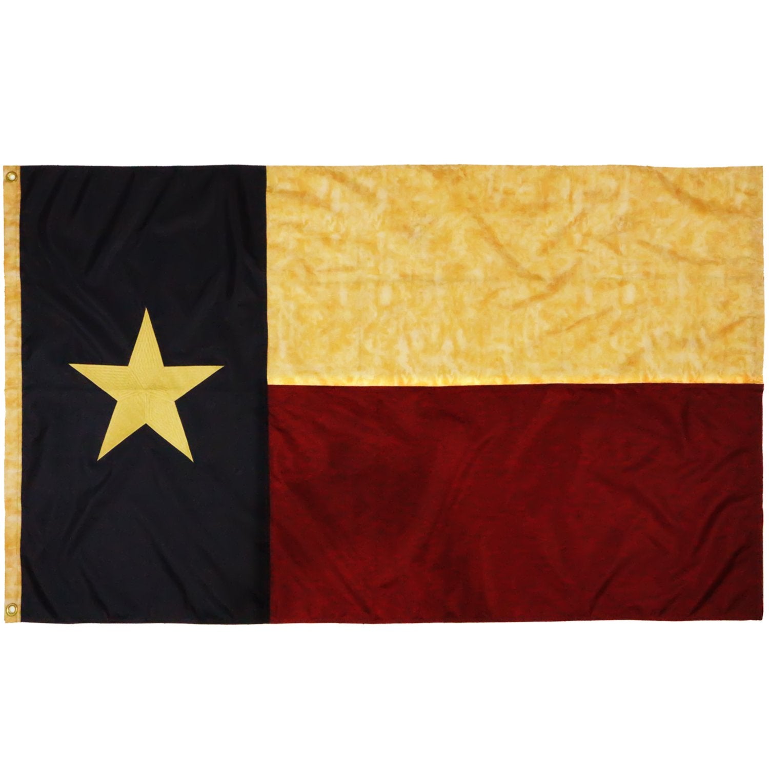 Anley Vintage Style Tea Stained Texas State Flag 3X5 Foot Nylon - Embroidered Stars And Sewn Stripes - 4 Rows Of Lock Stitching