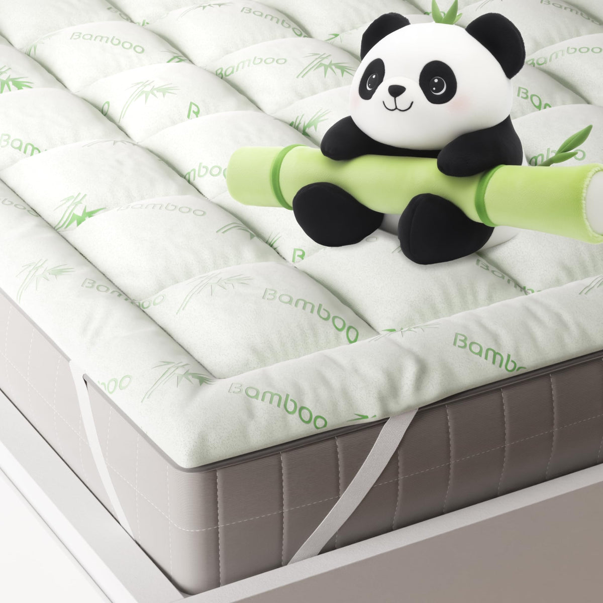 Ultra Soft Queen Mattress Topper - Viscose Made From Bamboo Mattress Pad For Back Pain Relief - Naturally Cooling For Hot Sleepe