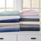 Ultra Soft Micro Fleece Sheet Set With Deep Pockets - Plush Velvet & Polar Fleece For Cozy Warmth - Tribeca Collection (Queen, G