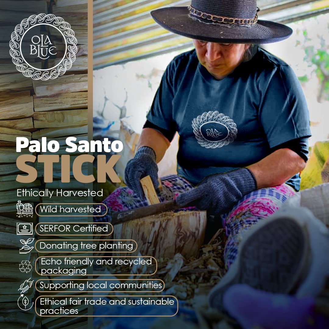 Palo Santo Smudging Sticks Premium (12 Pack) From Peru -100% Natural Incense, High Resin For Spiritual Cleansing-Substantially H