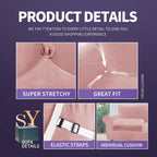 Znsayotx Luxury Velvet Sofa Cover 3 Piece (57'-70') Stretch Loveseat Covers For 2 Cushion Couch Thick Soft Couch Slipcover With Non Slip Strap, Dog Pet Friendly Nice Furniture Protector (Rose)