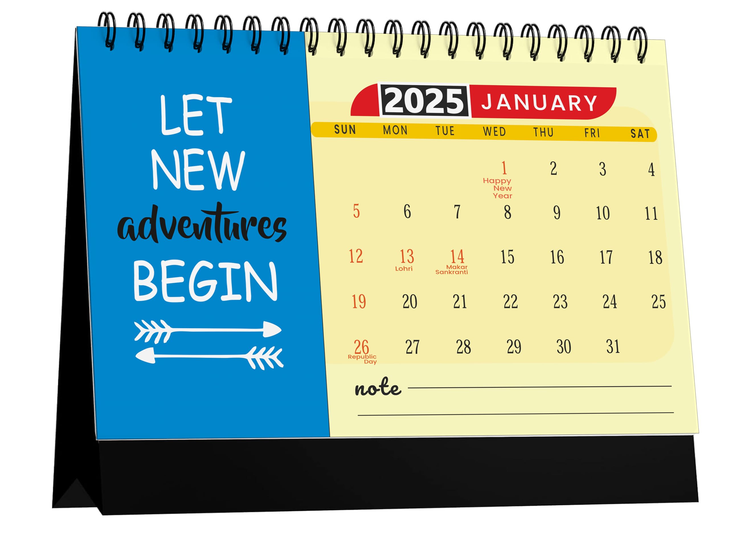 Accuprints Motivational 2025 Calendar for Desk Planner Office Home Table New Year Hanging Kids All Year Students Planning New Ma