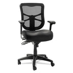 Alera Aleel4215 Elusion Series Supports Up To 275 Lbs. 17.7 In. To 21.4 In. Seat Height Mesh Mid-Back Multifunction Chair - Black