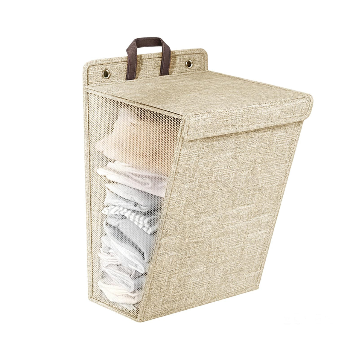 Wall Hanging Laundry Hamper, Collapsible Wall Laundry Baskets Hanging Laundry Basket Portable Hanging Closet Hamper for Closet(L