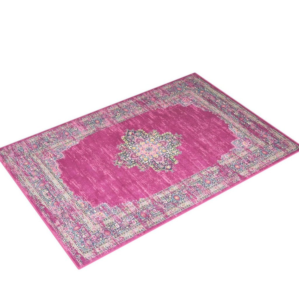 Nourison Passion Fuchsia 9' X 12' Area Rug, Boho, Traditional, Easy Cleaning, Non Shedding, Bed Room, Living Room, Hallway (9X12)