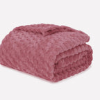 Dusty Pink Throw Blanket 60''  80'' Inches Gifts For Mom Fuzzy 3D Jacquard Decorative Flannel Fleece Super Soft Plush Cozy Blank