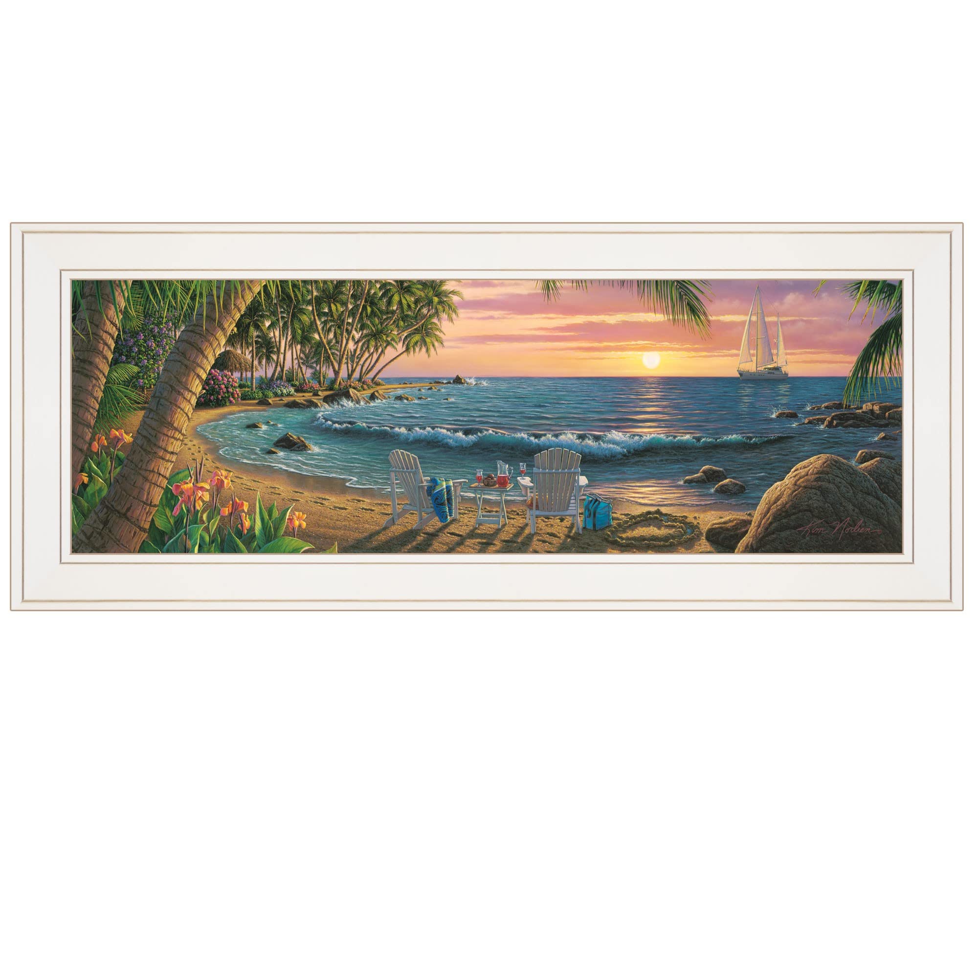Summer Breeze 1 White Framed Print Wall Art