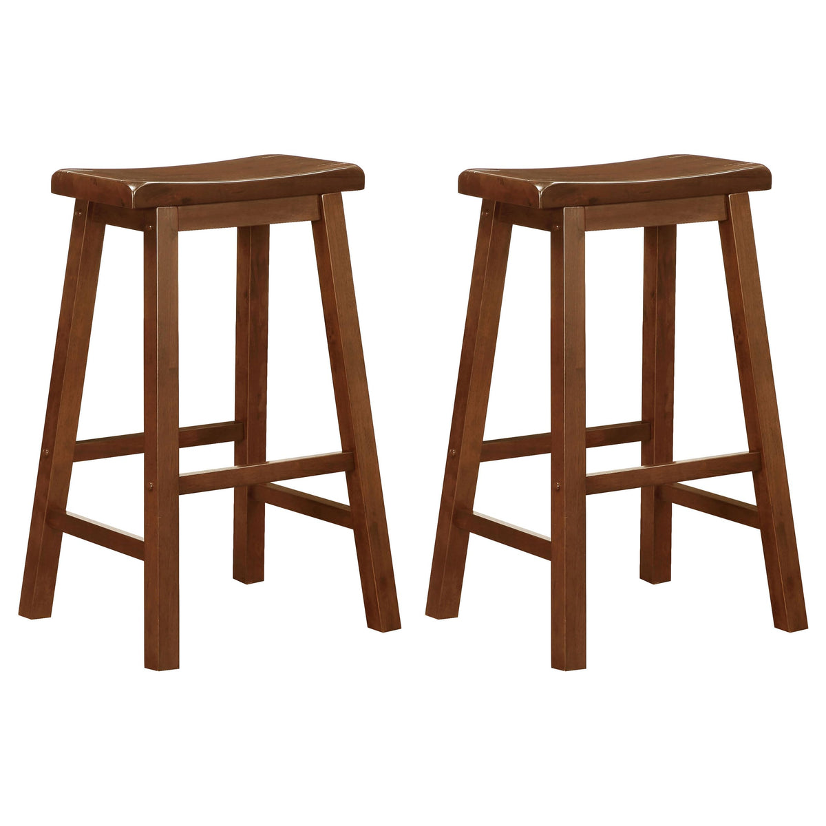 Coaster Home Furnishings Durant Wood Backless Bar Stool Chestnut (Set Of 2)