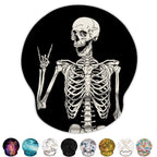 Britimes Ergonomic Mouse Pad With Wrist Support Black Human Skeleton Skull Non-Slip Rubber Base Mousepad For Home Office Gaming