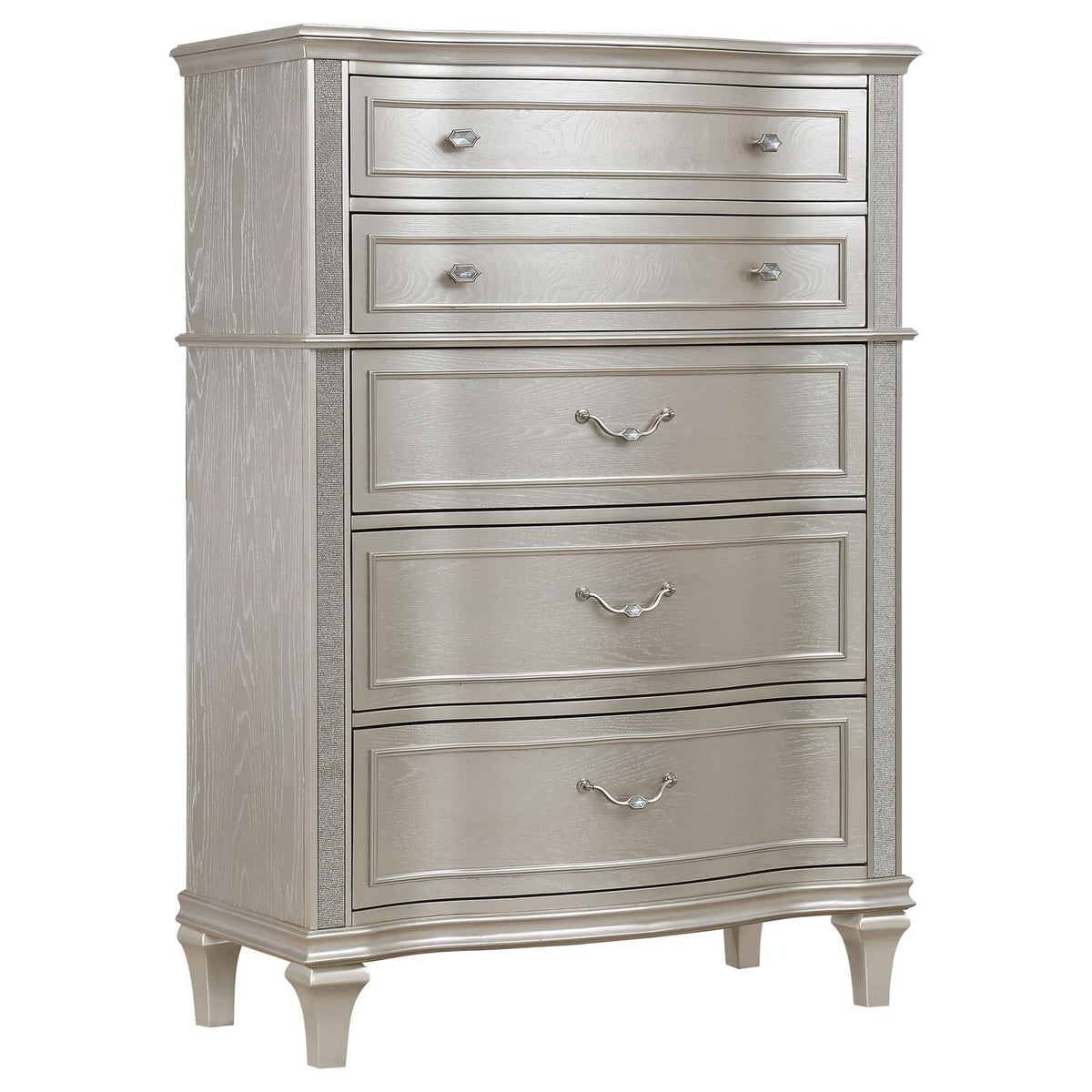 Coaster Home Furnishings Evangeline 6-Drawer Chest Silver Oak