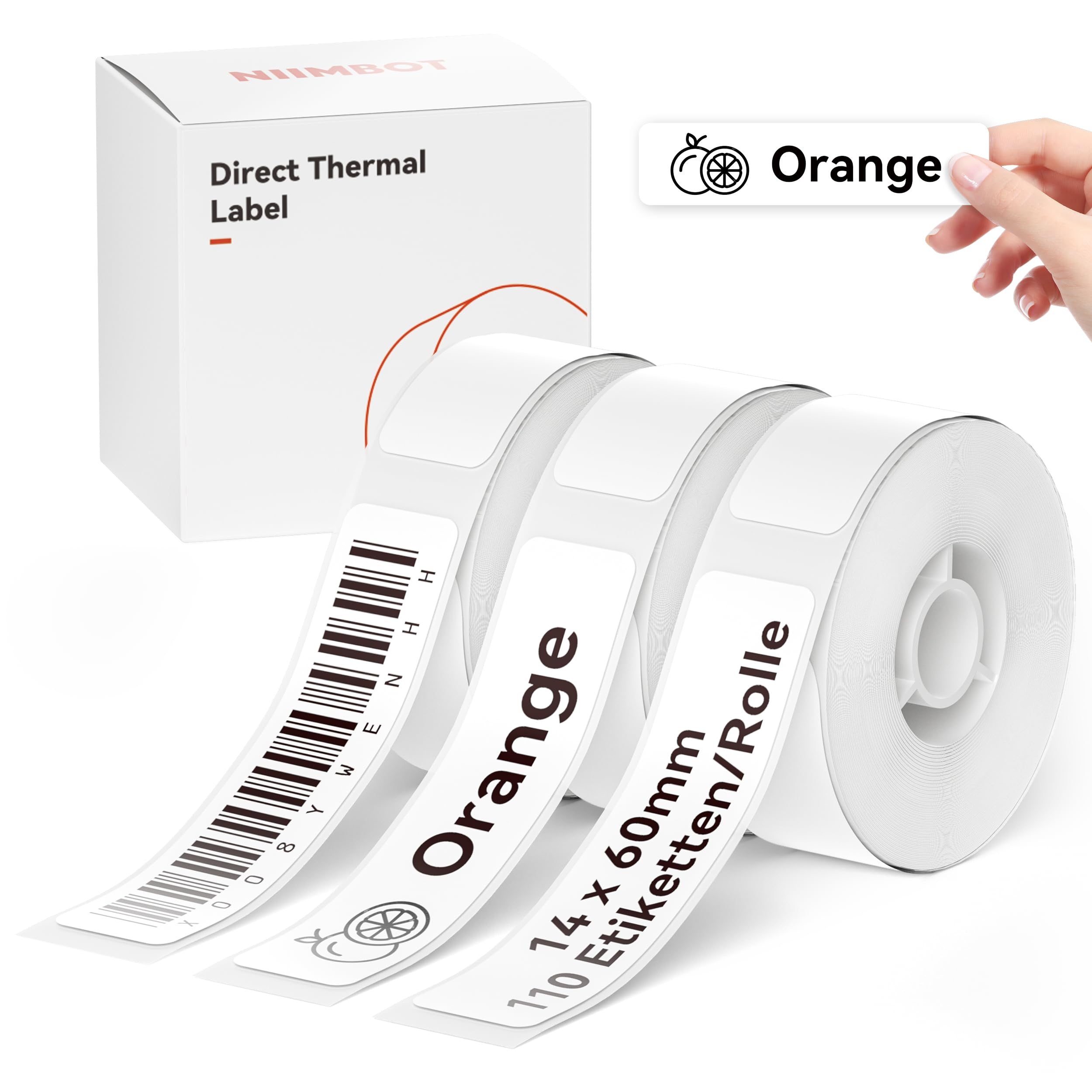 Niimbot Thermal Label 3 Rolls Set Home School Office Storage And Organization For Niimbot D11 D110 D101 H1S Label Maker (1460Whi