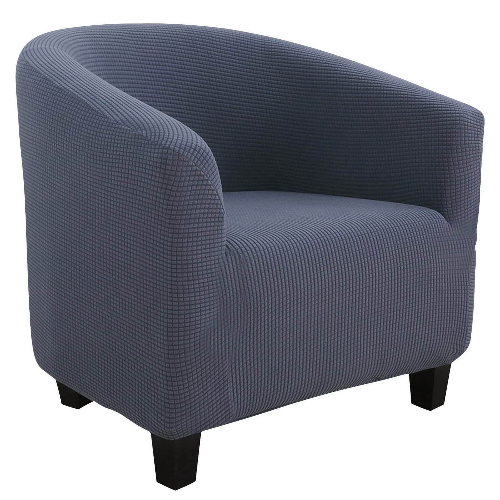 Searchi Club Chair Slipcover Stretch Barrel Chair Covers Jacquard Tub Chair Slipcovers Soft Spandex Armchair Sofa Cover Removabl