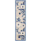 Nourison Aloha Outdoor Blue Grey 2'3' X 12' Area Rug, Easy Cleaning, Non Shedding, Bed Room, Living Room, Dining Room, Deck, Backyard, Patio (2X12)