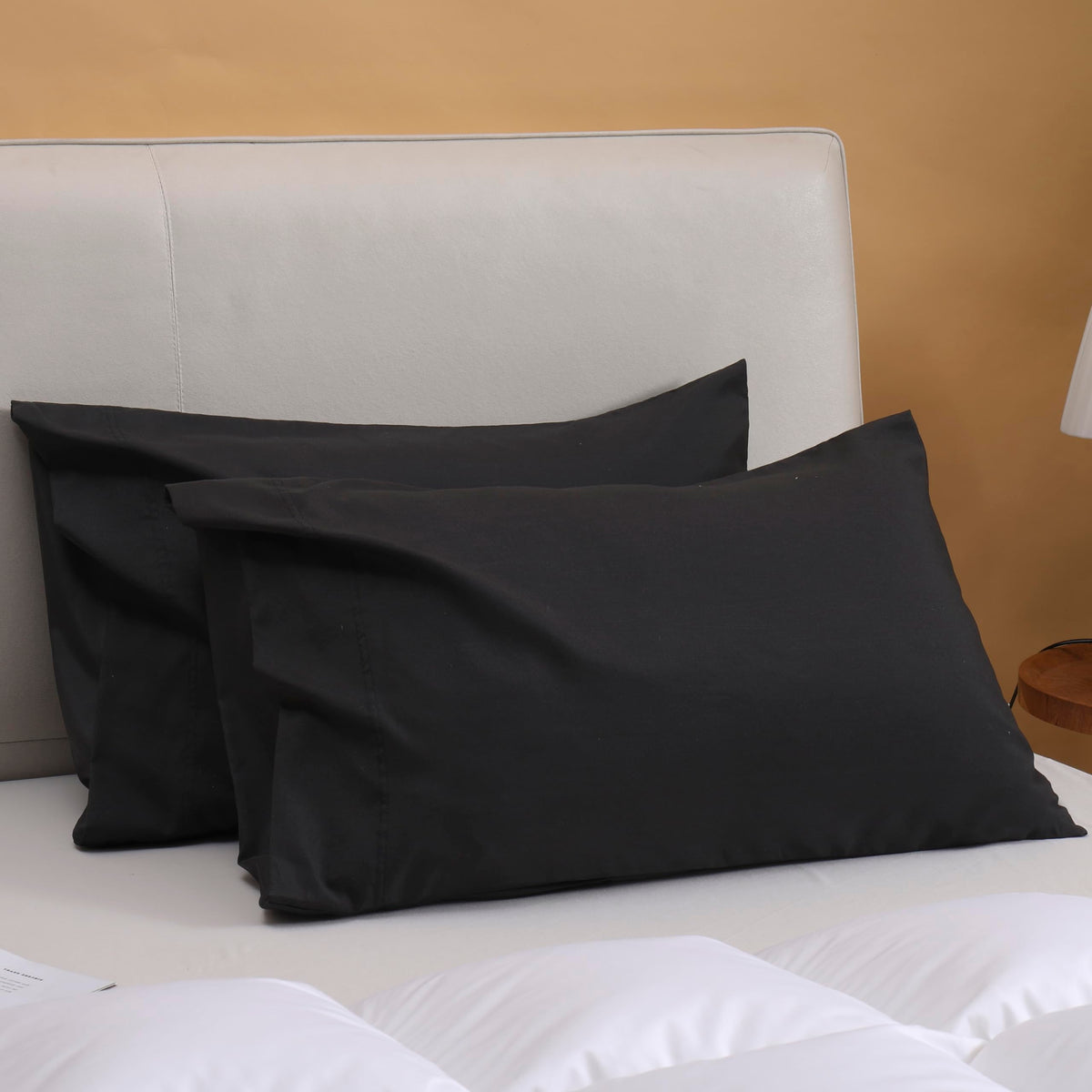 Mosluna King Size Pillow Cases Set Of 2, Brushed Microfiber Pillowcases 2 Pack With Envelope Closure, Super Soft Breathable Pill