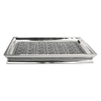 nu steel Beaded Heart Resin Storage Organizer Tray for Bathroom Vanity Countertops, Closets, Dressers - Holder for Watches, Earr