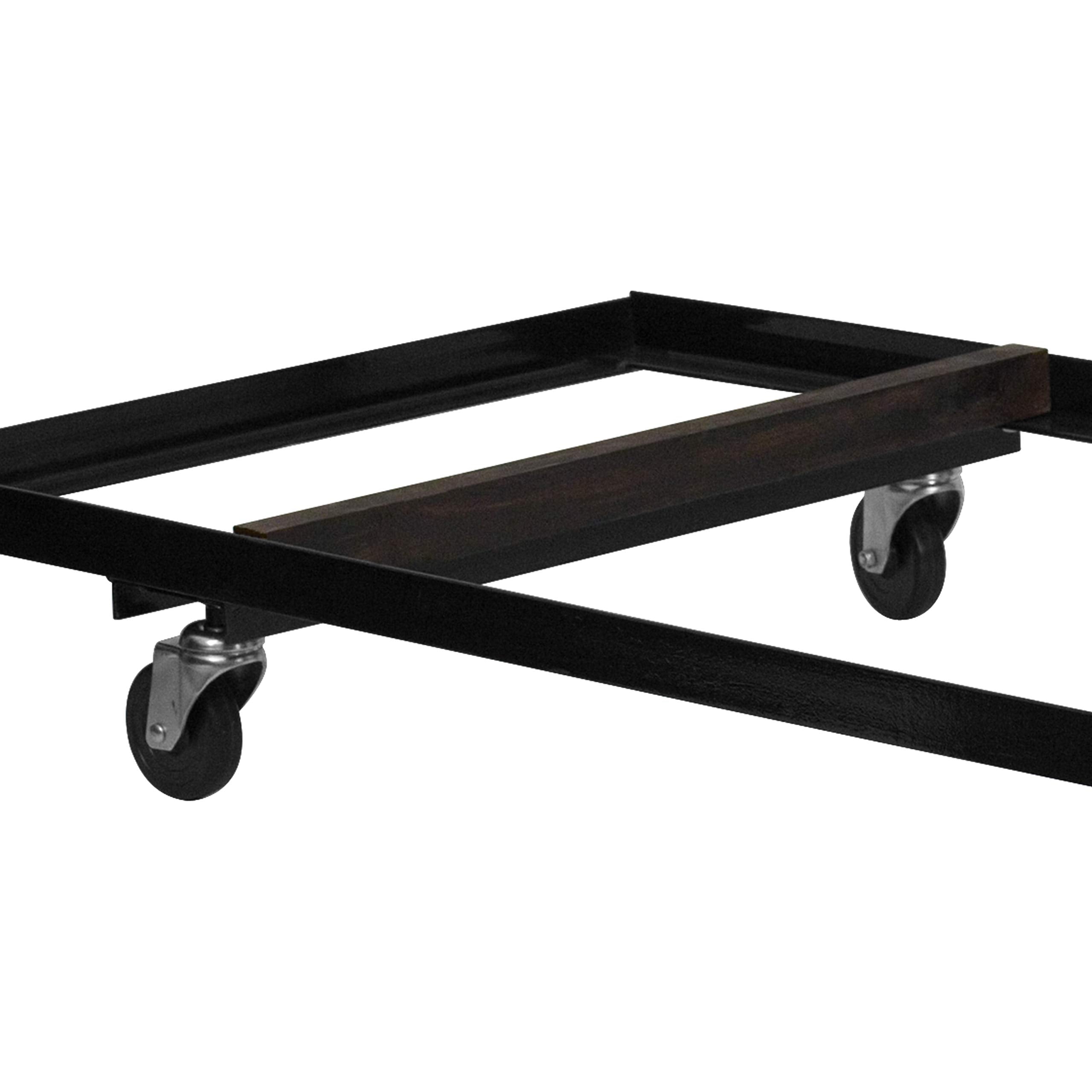 Flash Furniture Neena Black Folding Table Dolly for 30''W x 72''D Rectangular Folding Tables