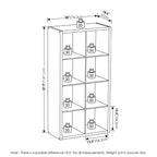 Furinno 8-Cube Open Back Decorative Storage Organizer, White - Stylish and Functional Cube Shelf for Home or Office