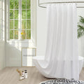 Eurcross Long White Boho Fabric Shower Curtain For Farmhouse, 72X78 Inches Length Soft & Elegant Tufted Textured Cloth Shower Cu