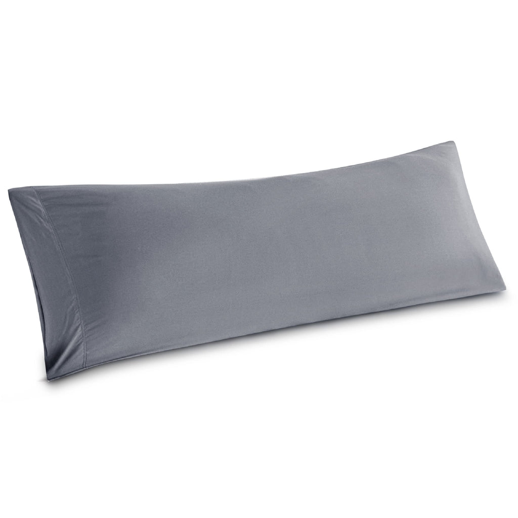Bedsure Body Pillow Cover - Silver Grey Long Cooling Pillow Cases, 100% Rayon Derived From Bamboo, Soft & Breathable Body Pillowcase With Envelope Closure, Gifts For Women Or Men, 1 Pack, 20X54 Inches