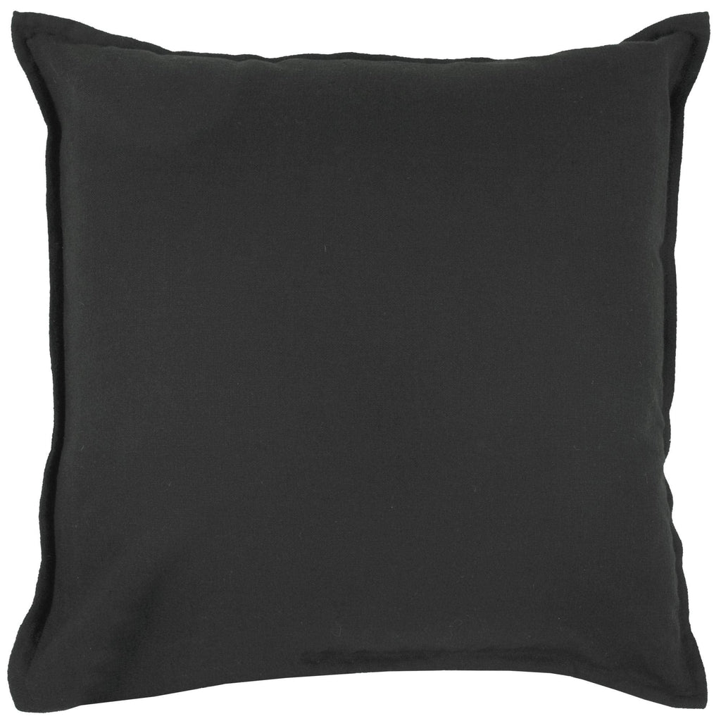 Rizzy Home | T3427C | Poly Fill Decorative Pillow | 20"x20" Light Blue/Black/Black Solid