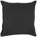 Rizzy Home | T3427C | Poly Fill Decorative Pillow | 20"x20" Light Blue/Black/Black Solid