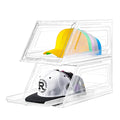 Euct Stackable Clear Hat Organizer for Baseball Caps with Sliding Drawer