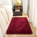 DETUM Wind Red Rug Small Rug 2X3 Fluffy Rugs for Bedroom Kicthen Entryway Hallyway Washable Wind Red Area Rug Super Soft Throw R