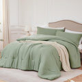 Quataly Twin Comforter Set Sagegreen,2Pcs Soft Lightweight Breathable Bedding Comforter Sets For All Season, Twin Size(68''  90'
