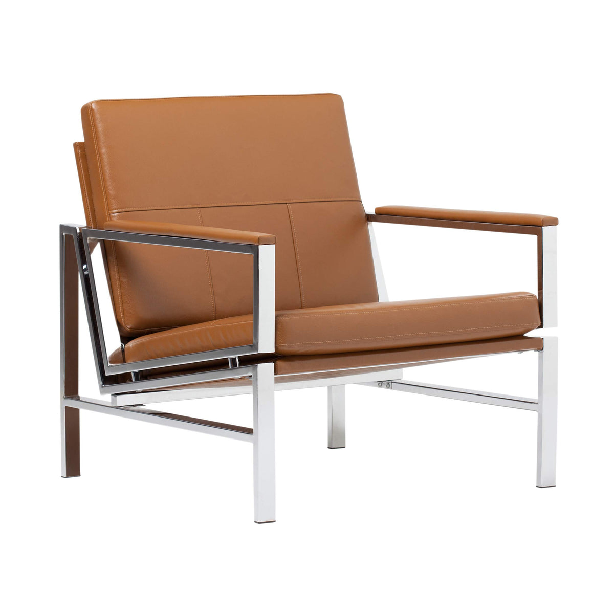 Studio Designs Atlas Modern Accent Chair with Padded Armrests - 29.5'' W x 32'' D x 33'' H - Armchair for Home or Office - Caram