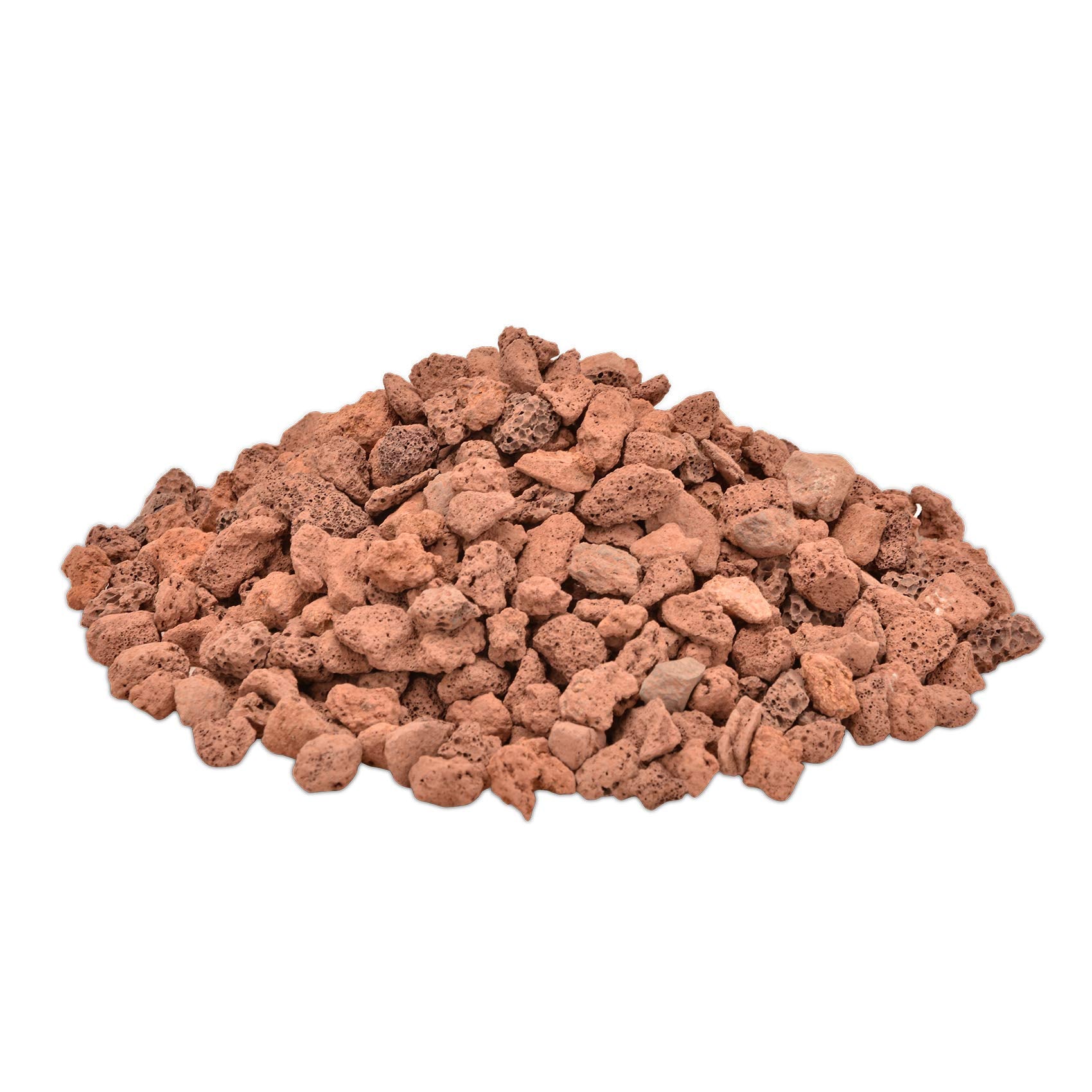 Skyflame 3/8' - 3/4' Red Natural Stones Lava Rock Granules For Gas Fire Pits, Fireplaces, Gas Log Sets, Bbq Grills, Garden Lan