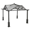 Garden Winds Replacement Canopy Top Cover For Garden Treasures 10X10 Gazebo - Riplock 350 - Slate Gray
