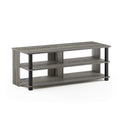 Furinno TurnNTube 3Tier Compact Open Storage Shoe Rack for Closet Entryway, French Oak/Black