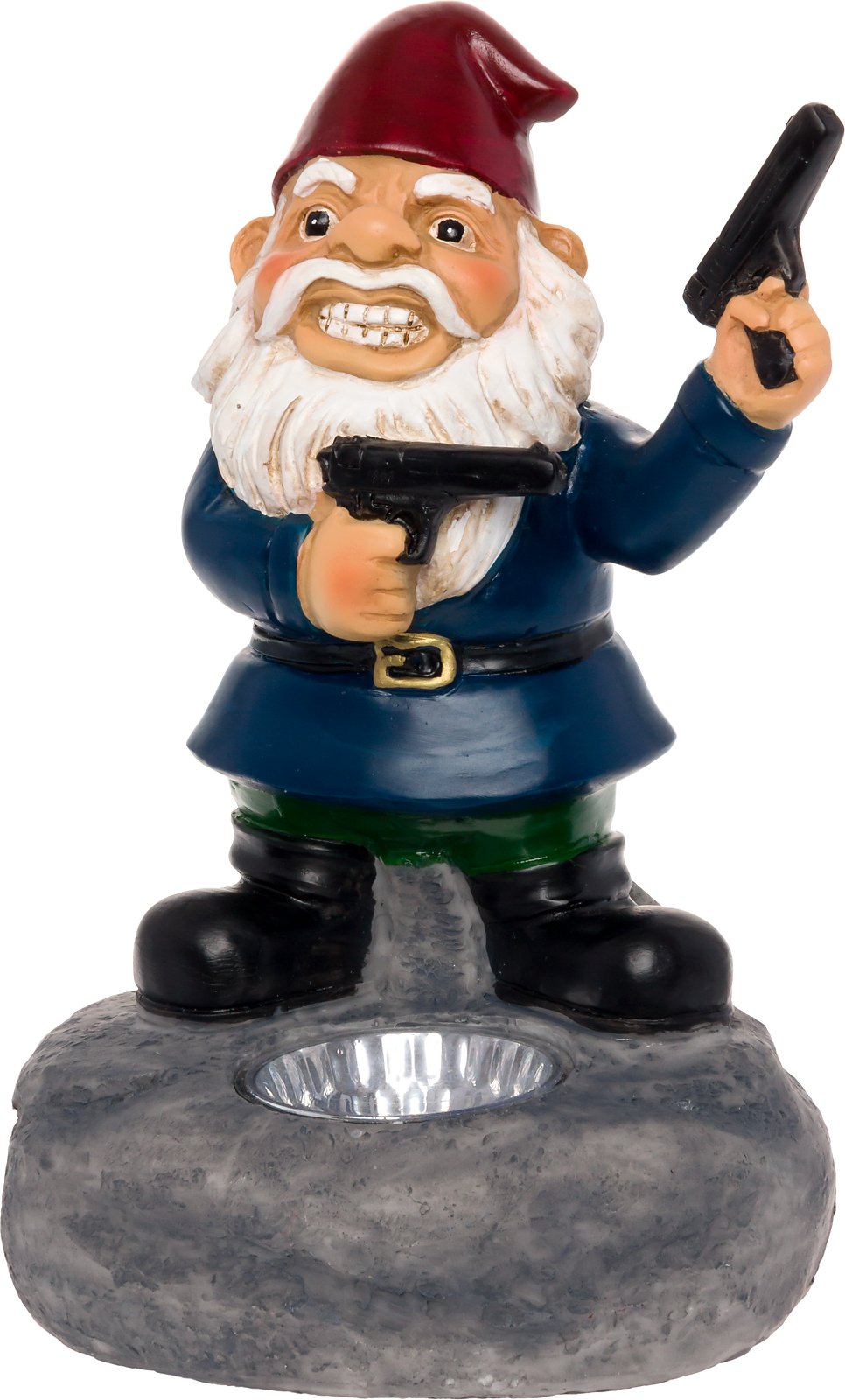 Greenlighting Garden Gnome Outdoor Figurine - Hand Painted Funny Novelty Lawn Statue Decoration For Front Yards, Flowerbeds And