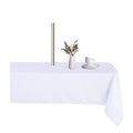 Lushvida Rectangle Outdoor Tablecloth With Umbrella Hole And Zipper, 60X102 Inch White, Washable Waterproof Table Cloth Spill Pr