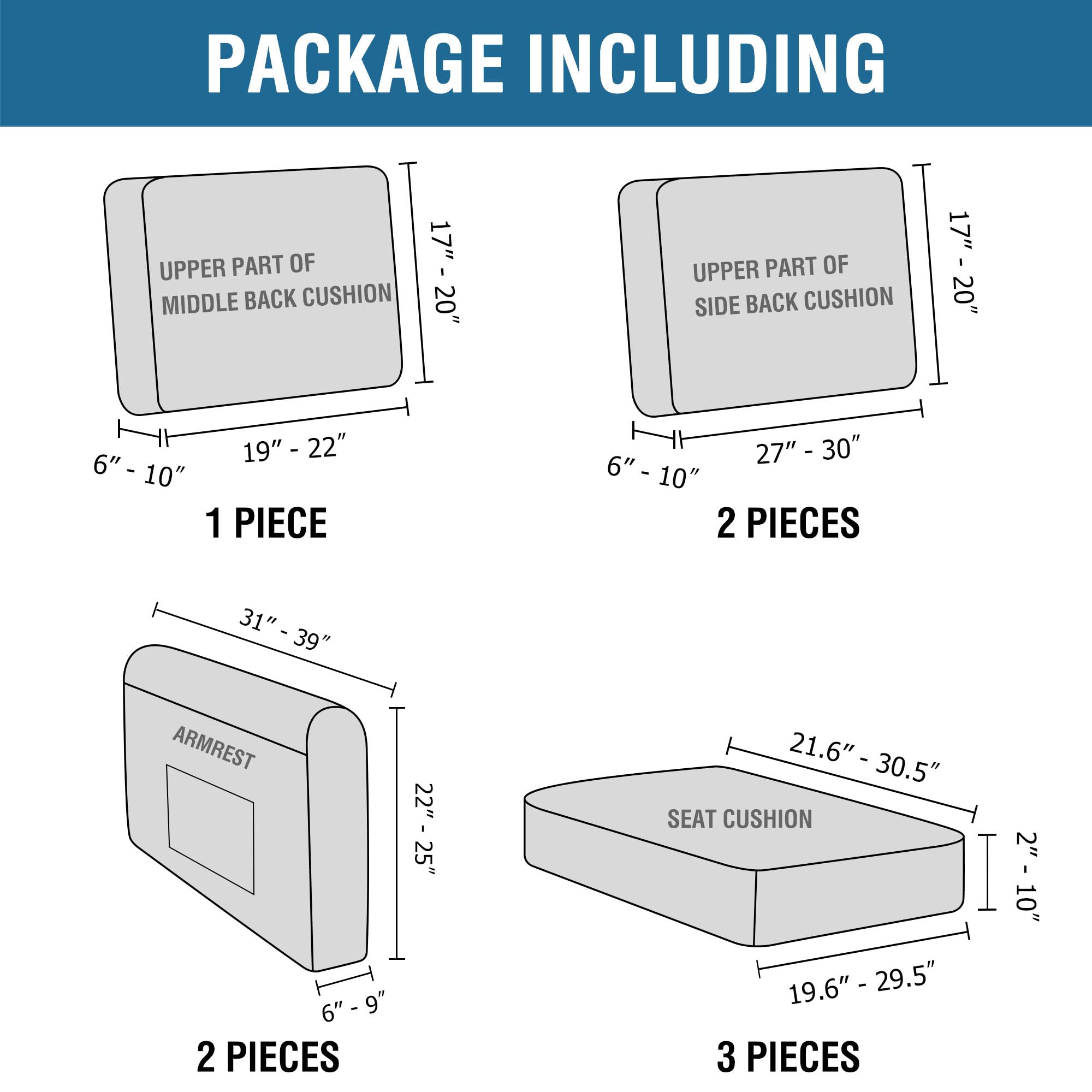 H.Versailtex 2024 New Trend Multi-Pieces Sofa Covers Stretch Couch Covers Form Fitted Seats And Back Cushions Covers (3 Seat Cov