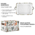 Senya Storage Bin Basket 1 Pcs Large Foldable Clothes Bag Collapsible Fabric Laundry Hamper Folding Washing Bin (Rectangle-Cute