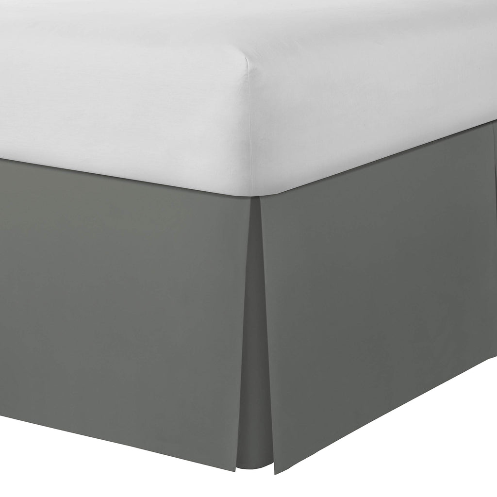 Spacemaker Extra-Long 21'' Drop Length Bed Skirt, Twin, Silver