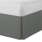 Spacemaker Extra-Long 21'' Drop Length Bed Skirt, Twin, Silver