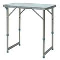 Outsunny 23 Folding Camping Table with Height Adjustability, Lightweight Portable Table with Carry Handle, Outdoor Folding Table