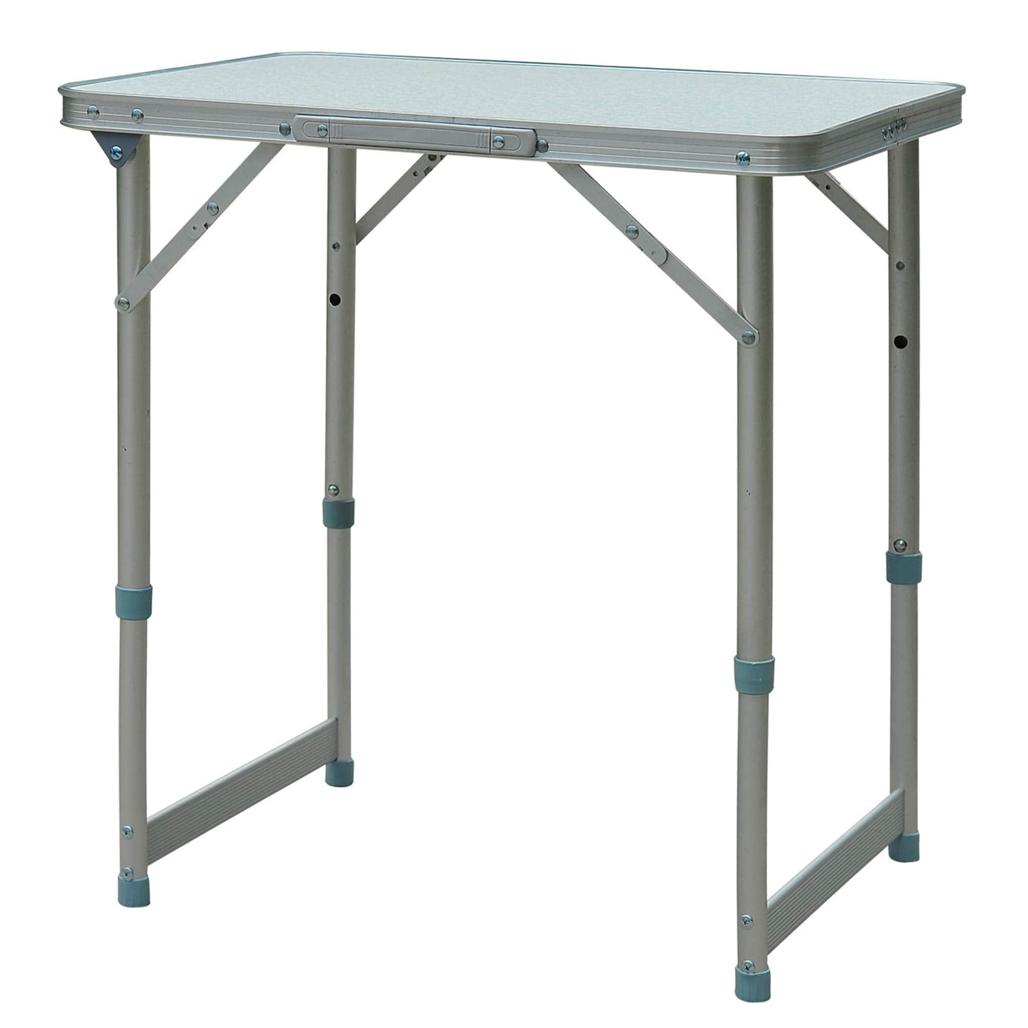 Outsunny 23 Folding Camping Table with Height Adjustability, Lightweight Portable Table with Carry Handle, Outdoor Folding Table